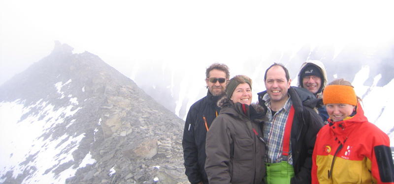 Group photo on the 'Sarcophagus'